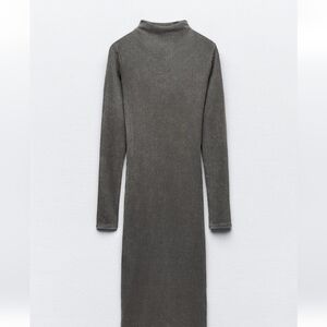 NWT Zara Washed Effect Midi Dress